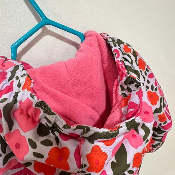 Cat & Jack Baby Toddler Pink Floral Winter Hooded Jacket Size 18M - Picture 5 of 7